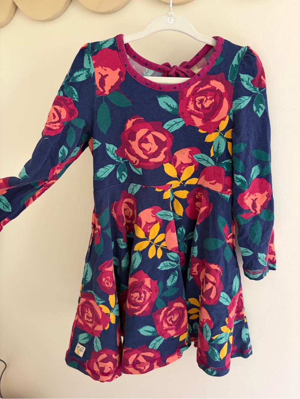 Wildflowers Navy Floral Long-Sleeve Play Dress